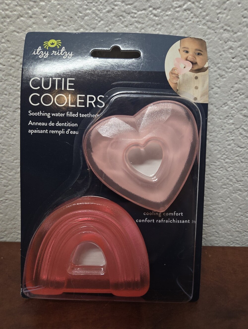 Itzy Ritzy Cutie Coolers Heart & Rainbow Teethers Nwt